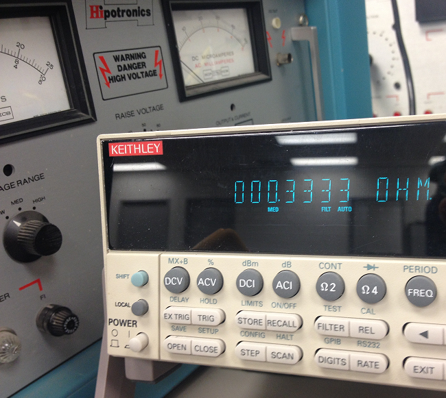 Electrical test instrumentation used during aerospace wire and cable qualification testing